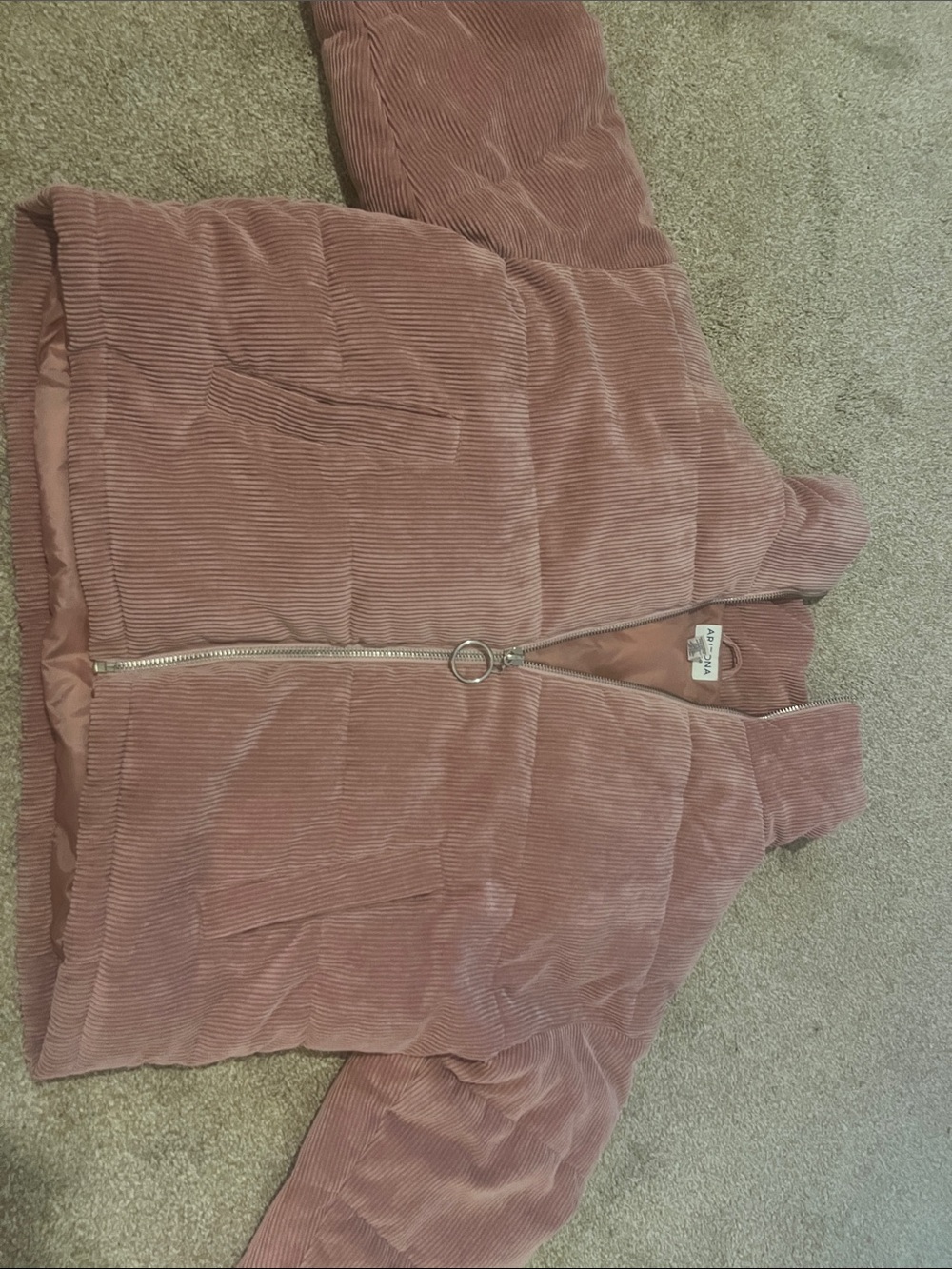 Pink Velvet Zip-Up Jacket